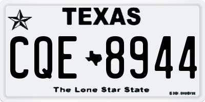 TX license plate CQE8944