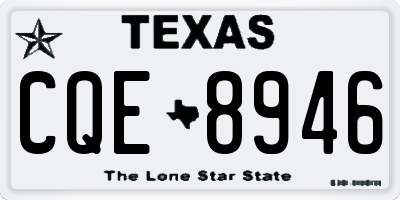 TX license plate CQE8946