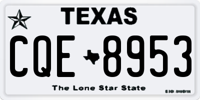 TX license plate CQE8953