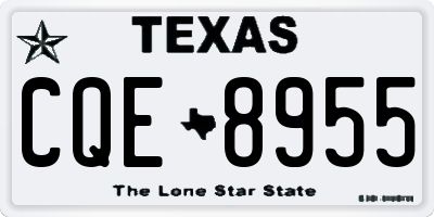 TX license plate CQE8955