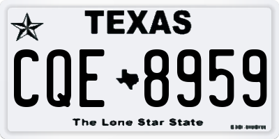 TX license plate CQE8959