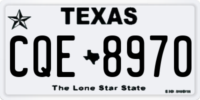 TX license plate CQE8970