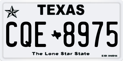 TX license plate CQE8975