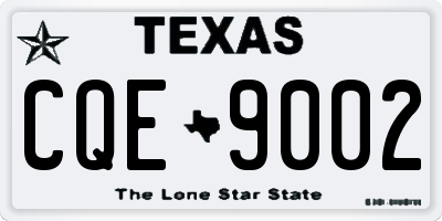 TX license plate CQE9002