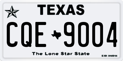 TX license plate CQE9004