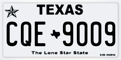TX license plate CQE9009