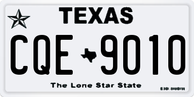 TX license plate CQE9010