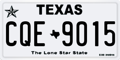TX license plate CQE9015
