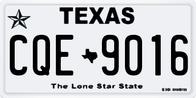 TX license plate CQE9016
