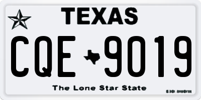 TX license plate CQE9019