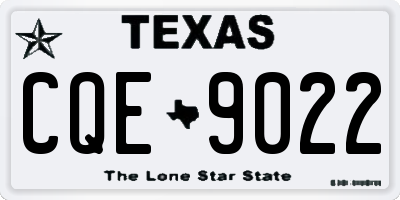 TX license plate CQE9022