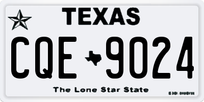 TX license plate CQE9024