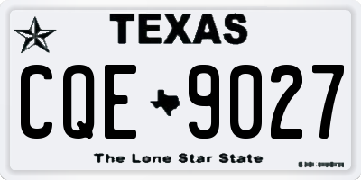 TX license plate CQE9027