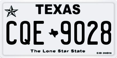 TX license plate CQE9028