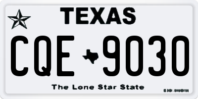 TX license plate CQE9030