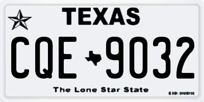 TX license plate CQE9032