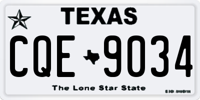 TX license plate CQE9034