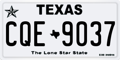 TX license plate CQE9037