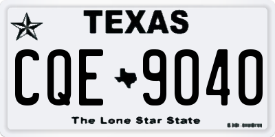 TX license plate CQE9040