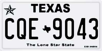 TX license plate CQE9043