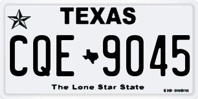 TX license plate CQE9045