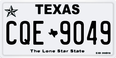 TX license plate CQE9049