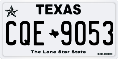 TX license plate CQE9053
