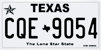 TX license plate CQE9054