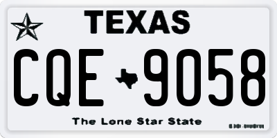 TX license plate CQE9058