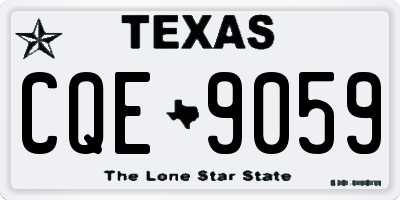 TX license plate CQE9059