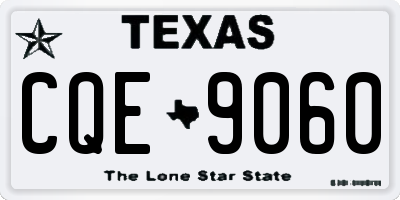 TX license plate CQE9060