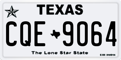TX license plate CQE9064