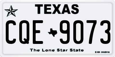 TX license plate CQE9073