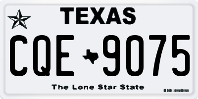 TX license plate CQE9075