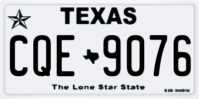 TX license plate CQE9076