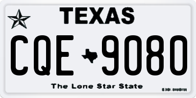 TX license plate CQE9080