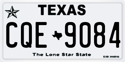 TX license plate CQE9084