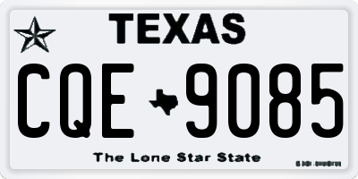 TX license plate CQE9085