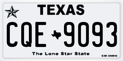 TX license plate CQE9093
