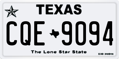 TX license plate CQE9094