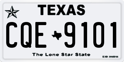 TX license plate CQE9101