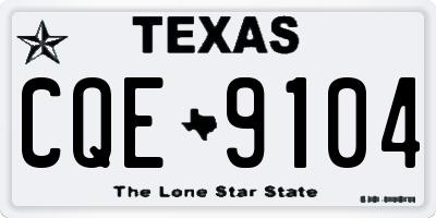 TX license plate CQE9104