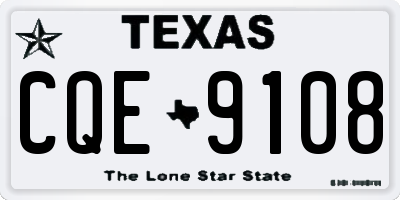 TX license plate CQE9108