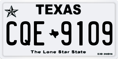 TX license plate CQE9109
