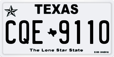 TX license plate CQE9110