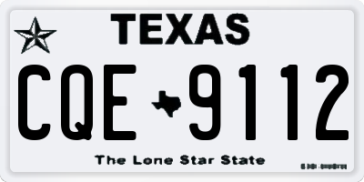 TX license plate CQE9112