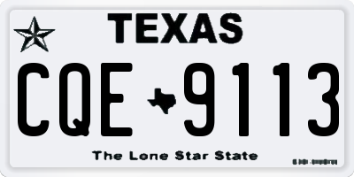TX license plate CQE9113