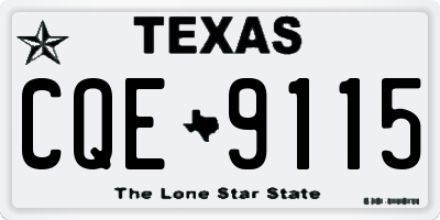 TX license plate CQE9115