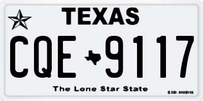 TX license plate CQE9117