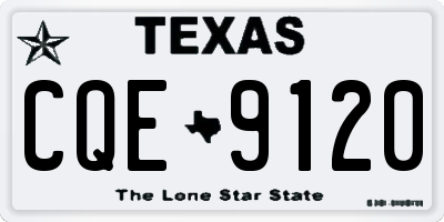 TX license plate CQE9120